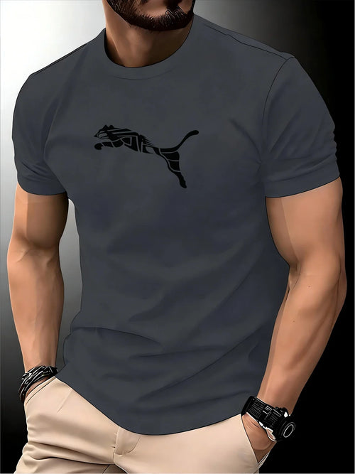 Stylish Men's Leopard Print Tee